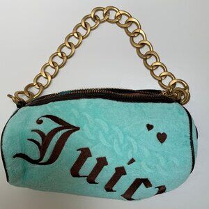 BNWOT Y2K Iconic Vintage Juicy Couture Terry Cloth and Leather Trim Bag